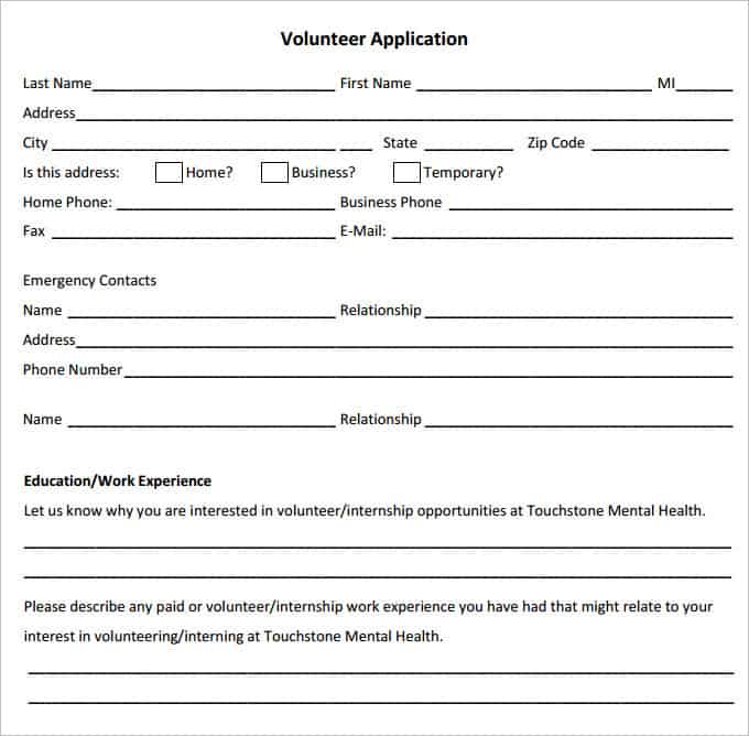 volunteer application 440