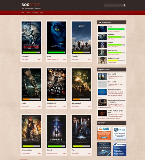 Cinema WordPress Themes 22