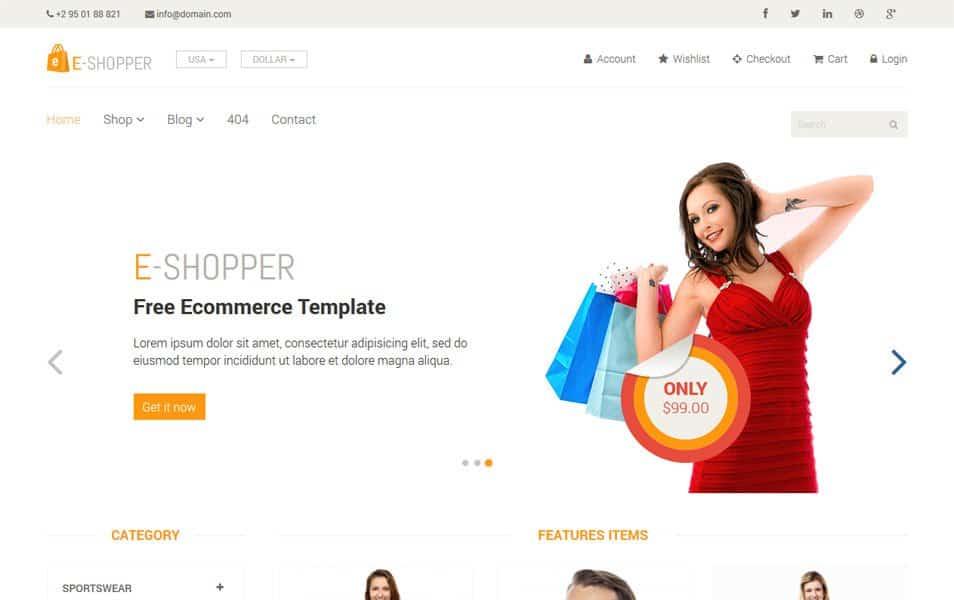 Ecommerce HTML5 Templates 62