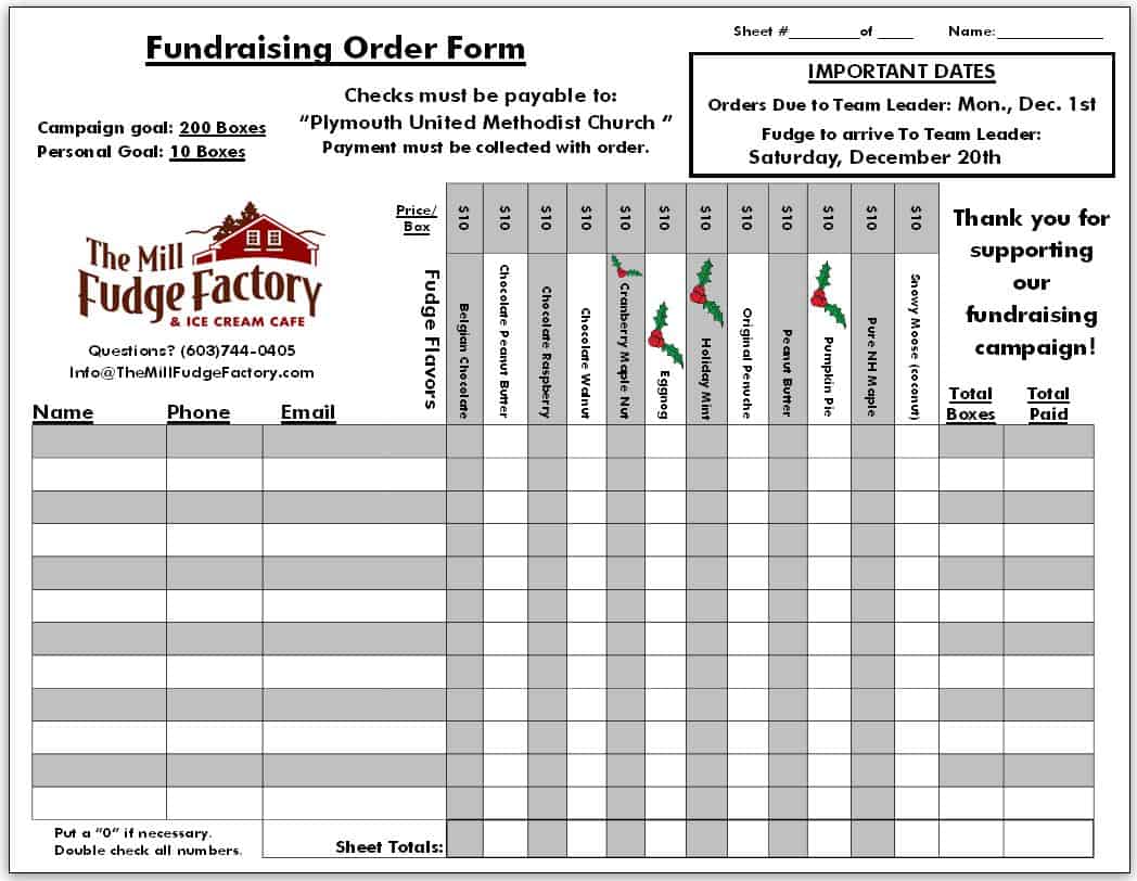 6 Fundraiser Order Form Templates Website Wordpress Blog