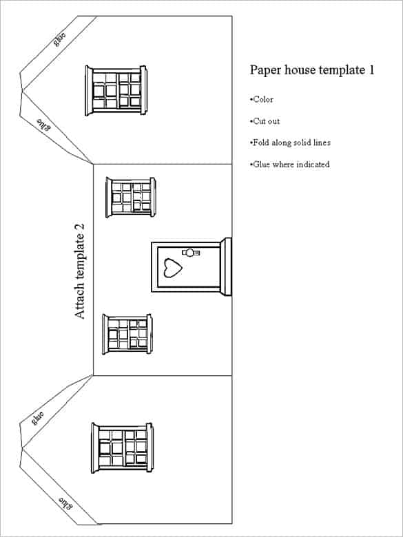 Paper House Template 12