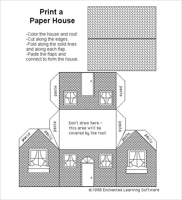 Paper House Template 22