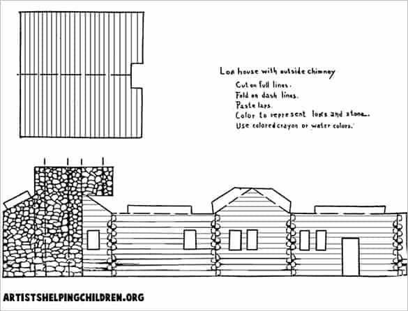 Paper House Template 92