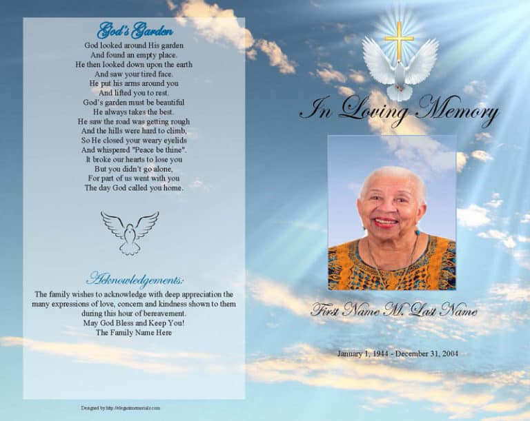 Free Funeral Card Templates Microsoft Word