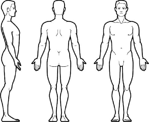 Featured image of post Man Body Outline Side View Body map front and back