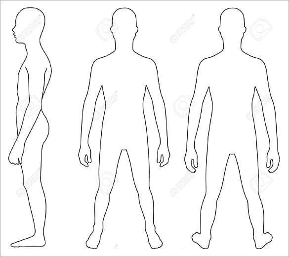 10+ Human Body Outlines Samples - Word Excel PDF Formats Simple Person Outline