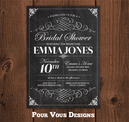 Chalkboard Invitation Templates - Word Excel PDF Formats