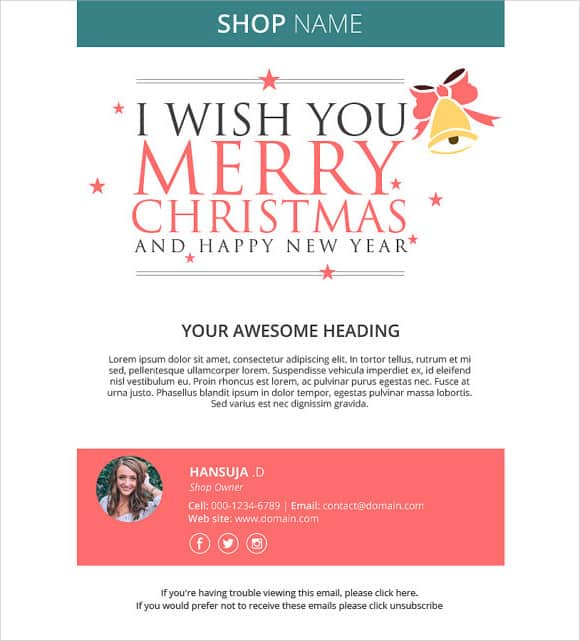 Happy New Year Email Templates Word Excel PDF Formats