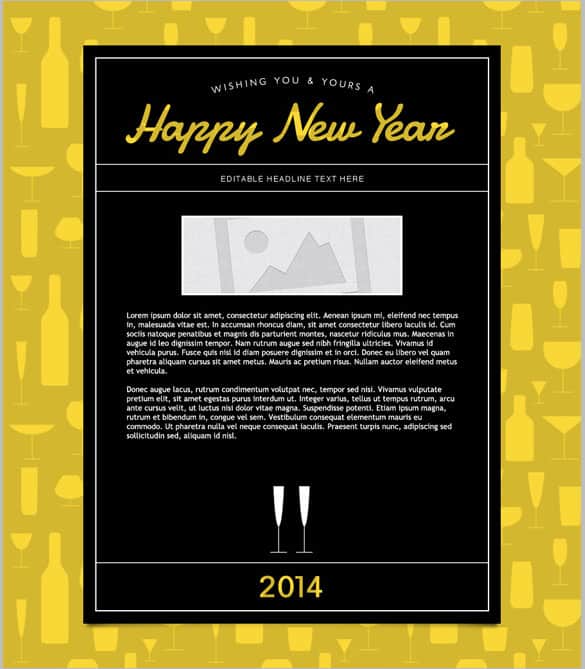 Happy New Year Email Templates Word Excel PDF Formats