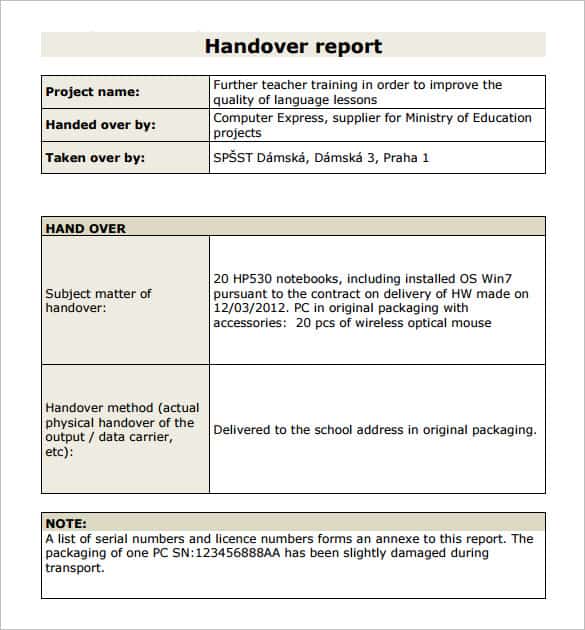11-free-handover-report-templates-word-excel-pdf-formats