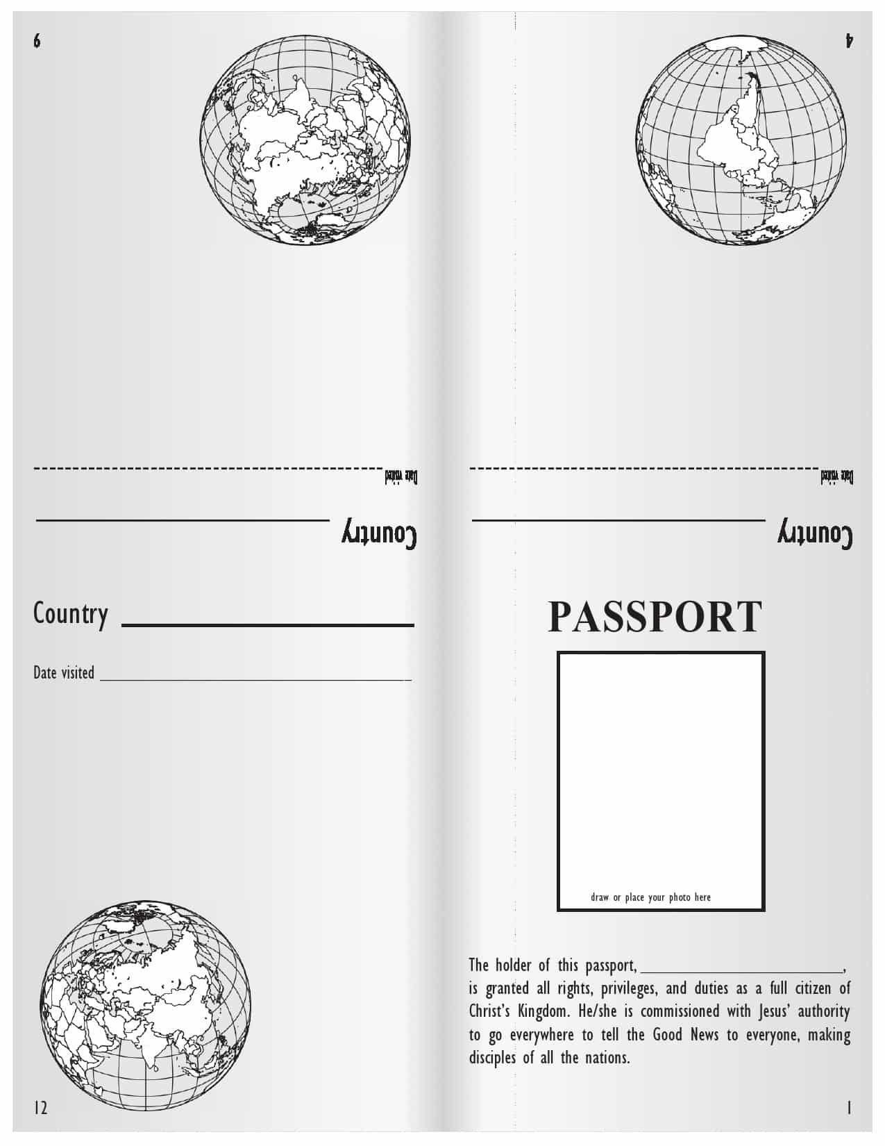 Free Passport Template To Print FREE PRINTABLE TEMPLATES