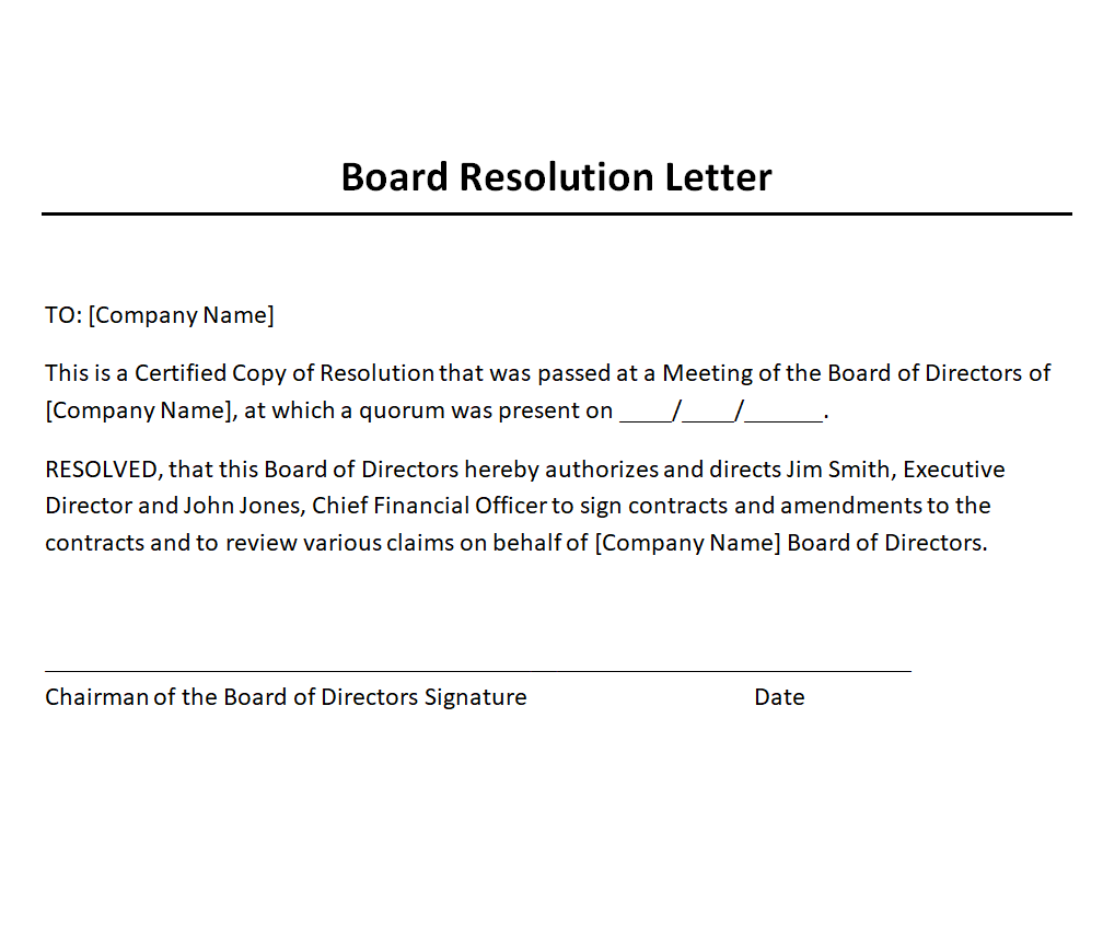 38 Board Resolution Templates and Examples