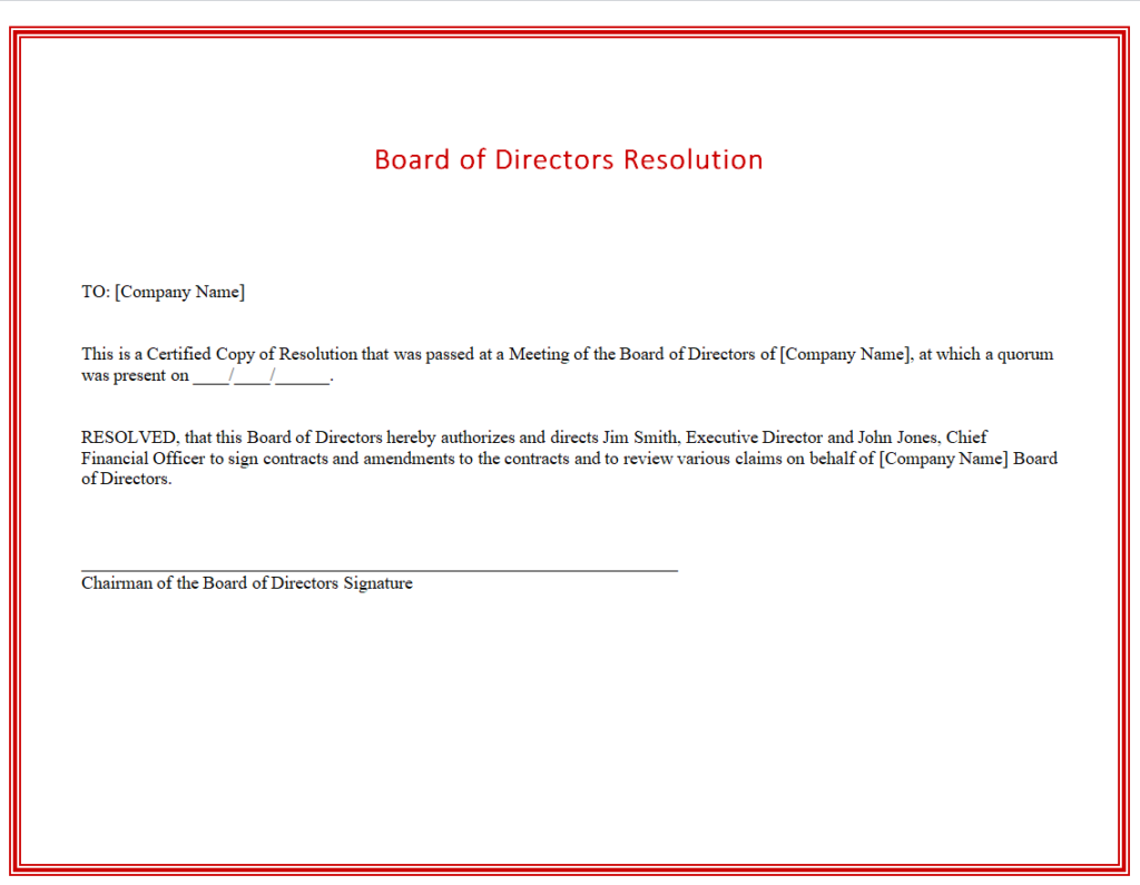 38 Board Resolution Templates and Examples