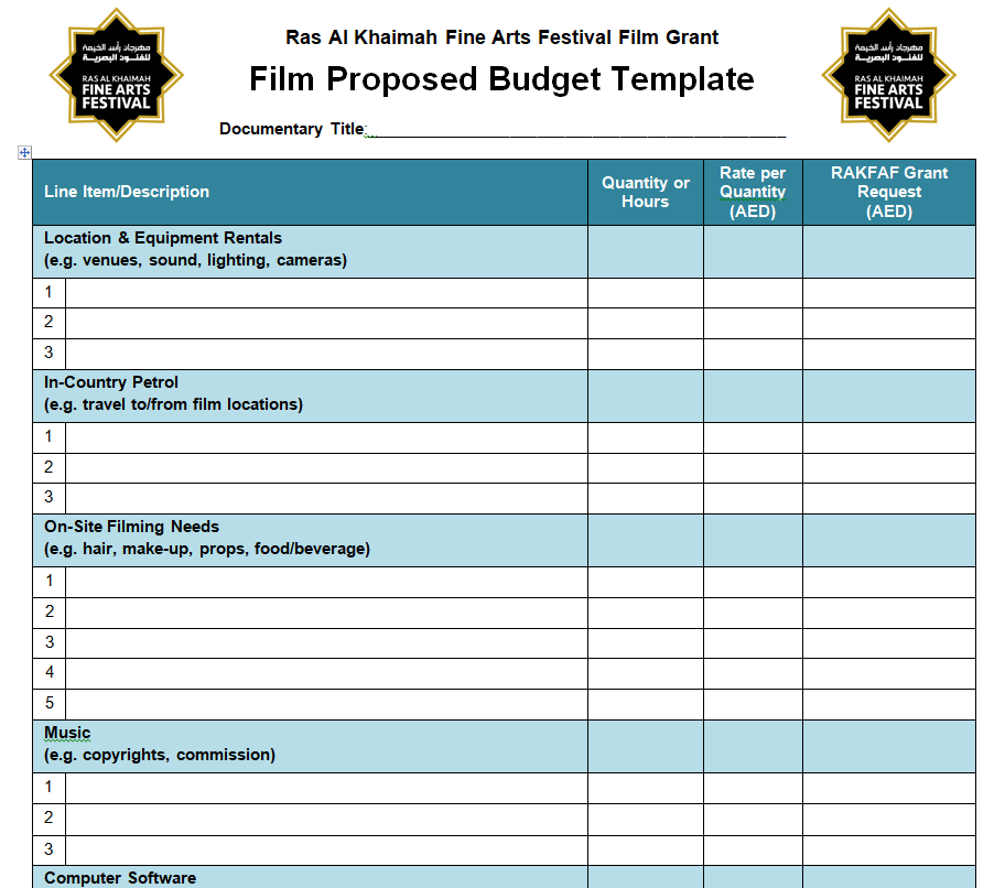 15 Film Budget Templates for Excel and Word