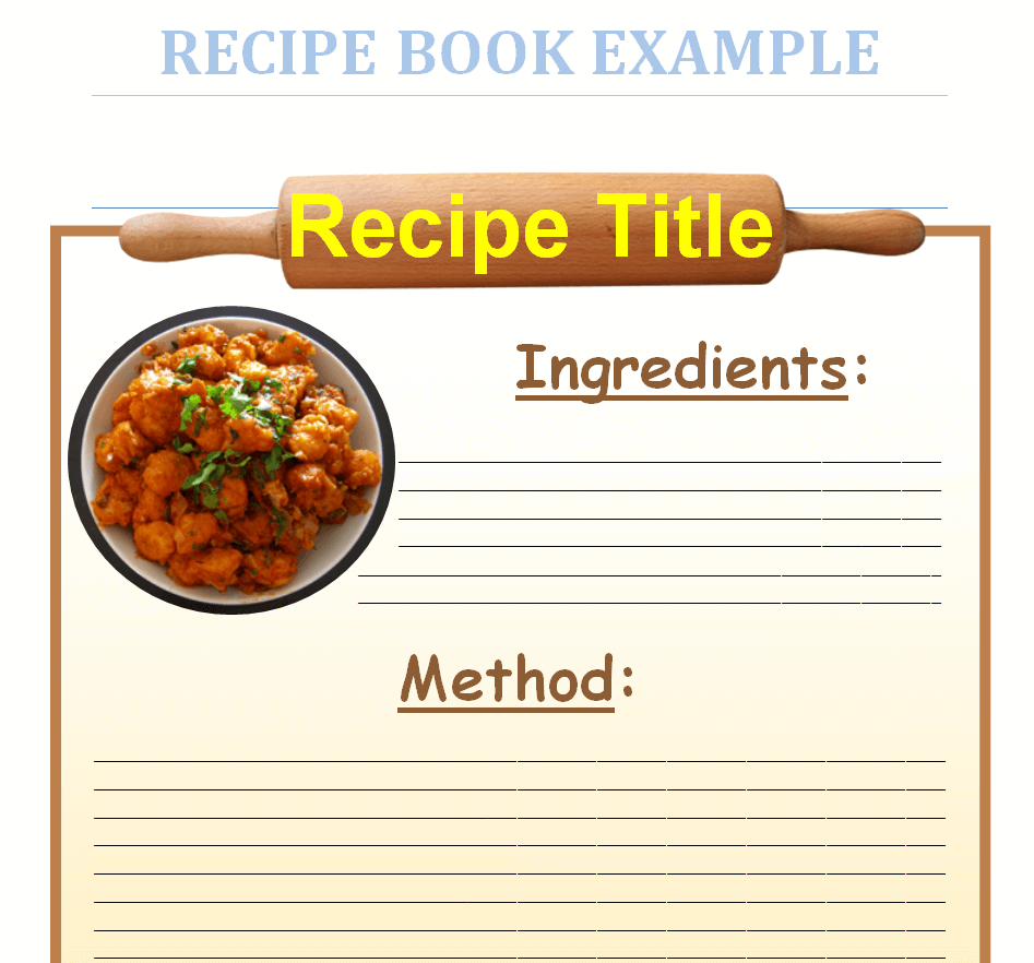 Family Recipe Book Example — downloadable template preview