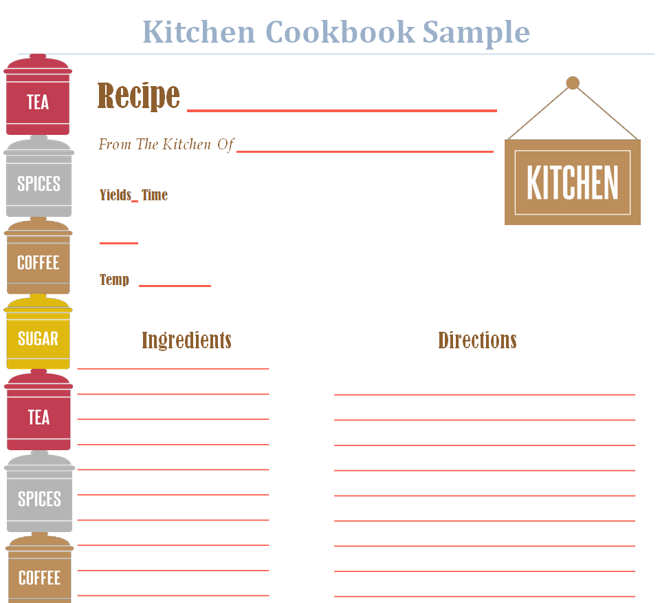 Kitchen Cookbook Sample DOC — downloadable template preview