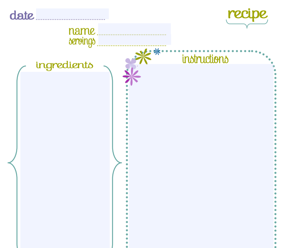 Basic Recipe Book Format — downloadable template preview
