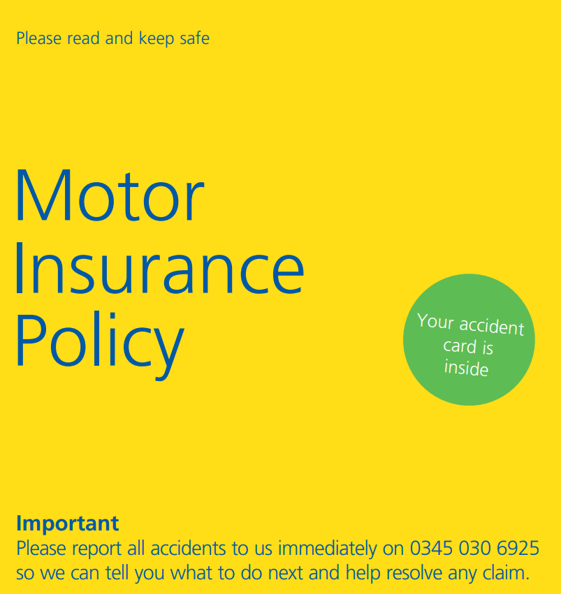 Motor Insurance Policy Printable Example — downloadable template preview
