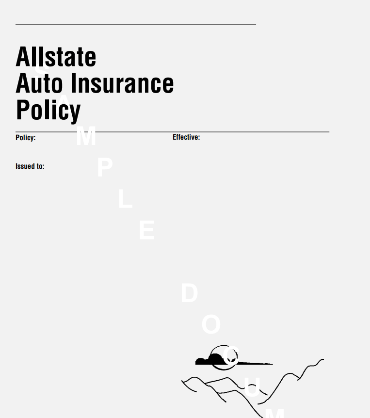 Simple Auto Insurance Policy — downloadable template preview