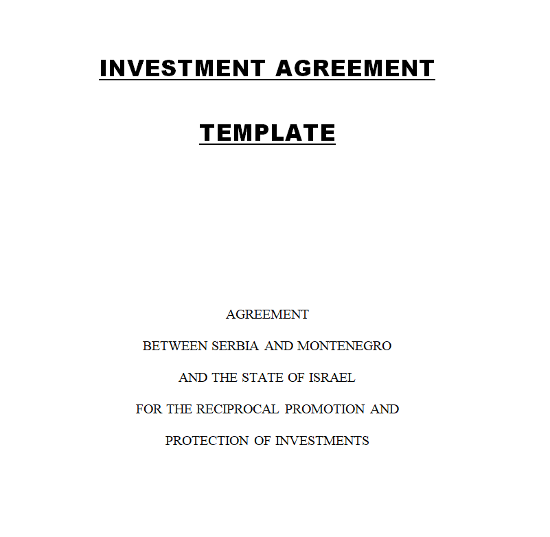 Download Investment Agreement — downloadable template preview