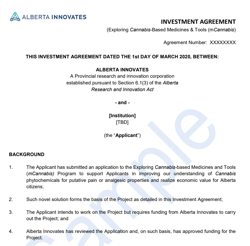 Printable Investment Agreement — downloadable template preview