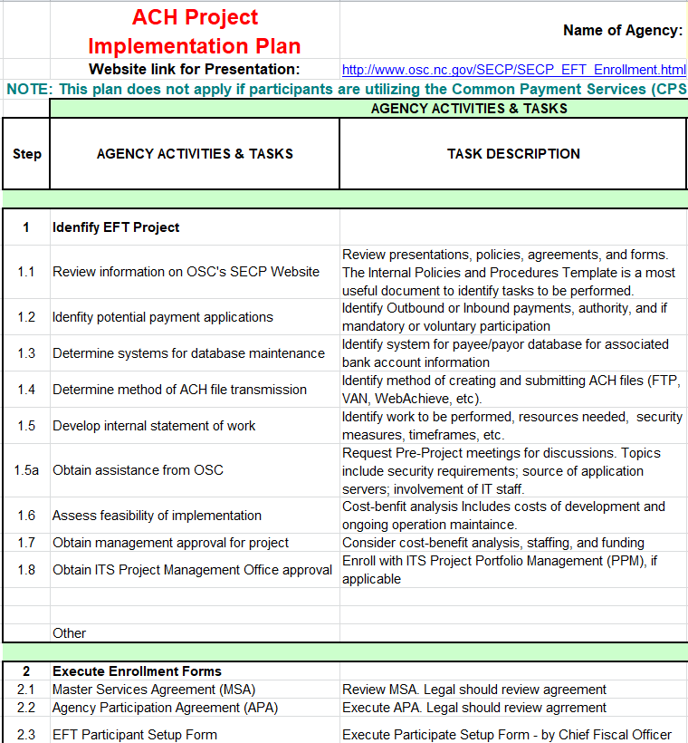 Project Implementation Plan Template — downloadable template preview