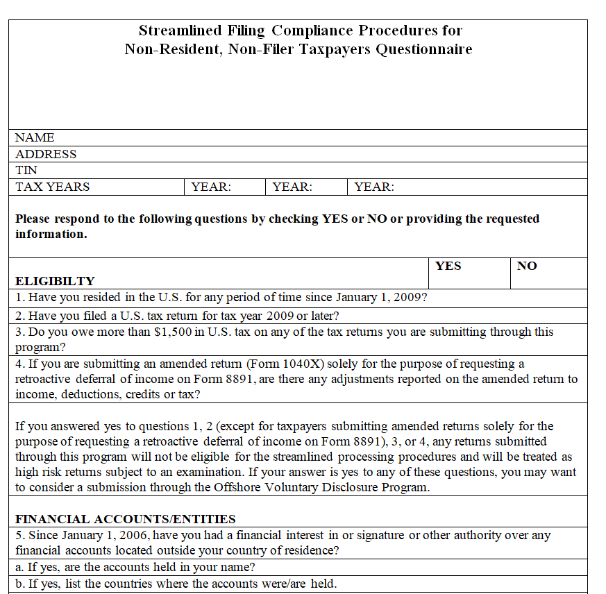 Non-Filer Taxpayers Survey Questionnaire Sample — downloadable template preview