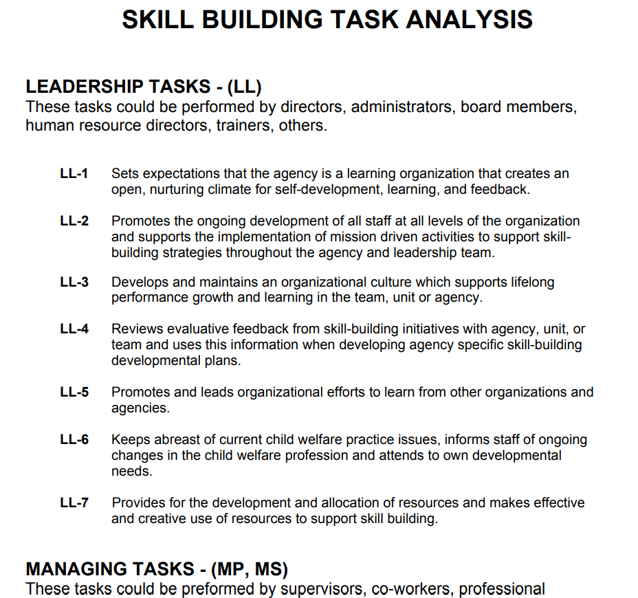 Sample Skill Building Task Analysis PDF — downloadable template preview