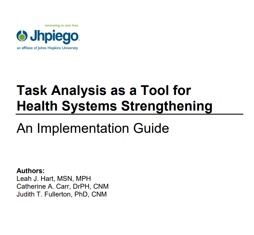 Task Analysis Implementation Guide — downloadable template preview