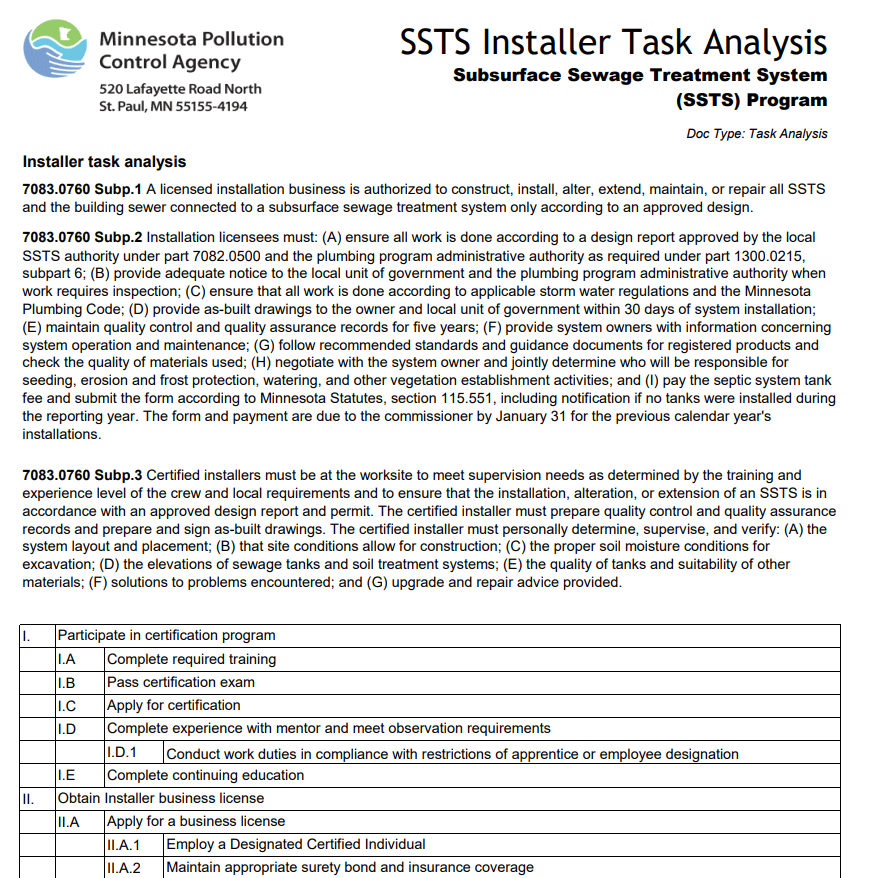 System Installation Task Analysis — downloadable template preview