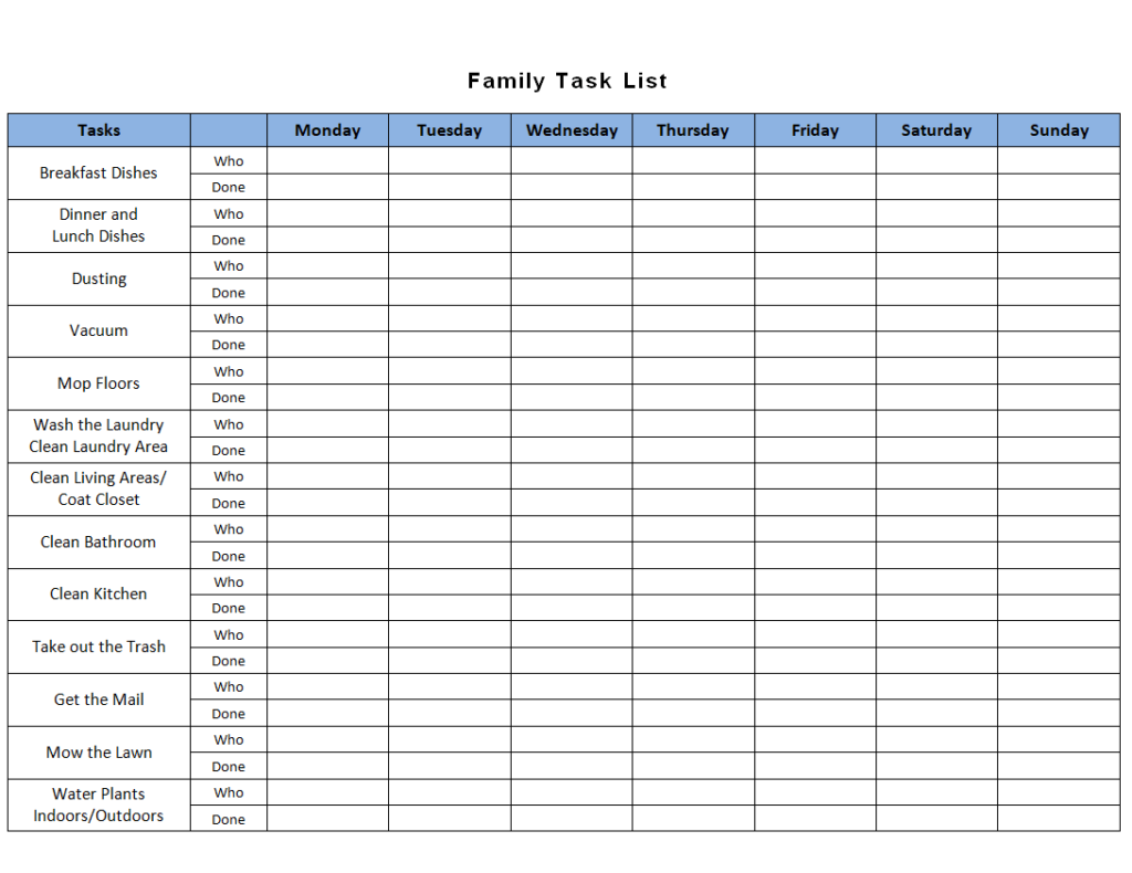 37 Task List Templates for Word and Excel