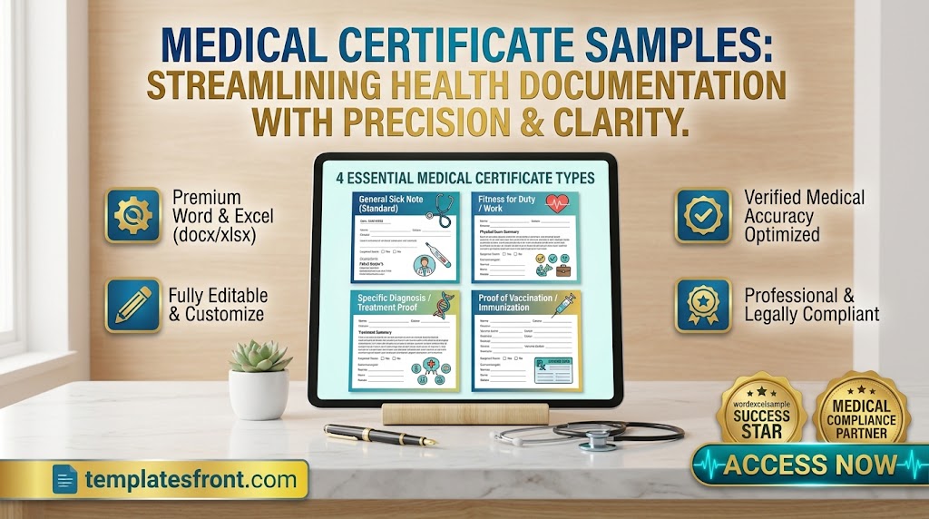 Free Medical Certificate Templates in Word & PDF