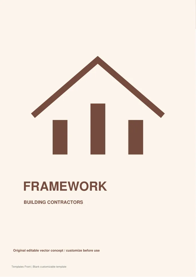 Structural monogram identity — preview of the downloadable template