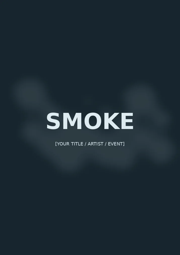 Haze display title — preview of the downloadable template