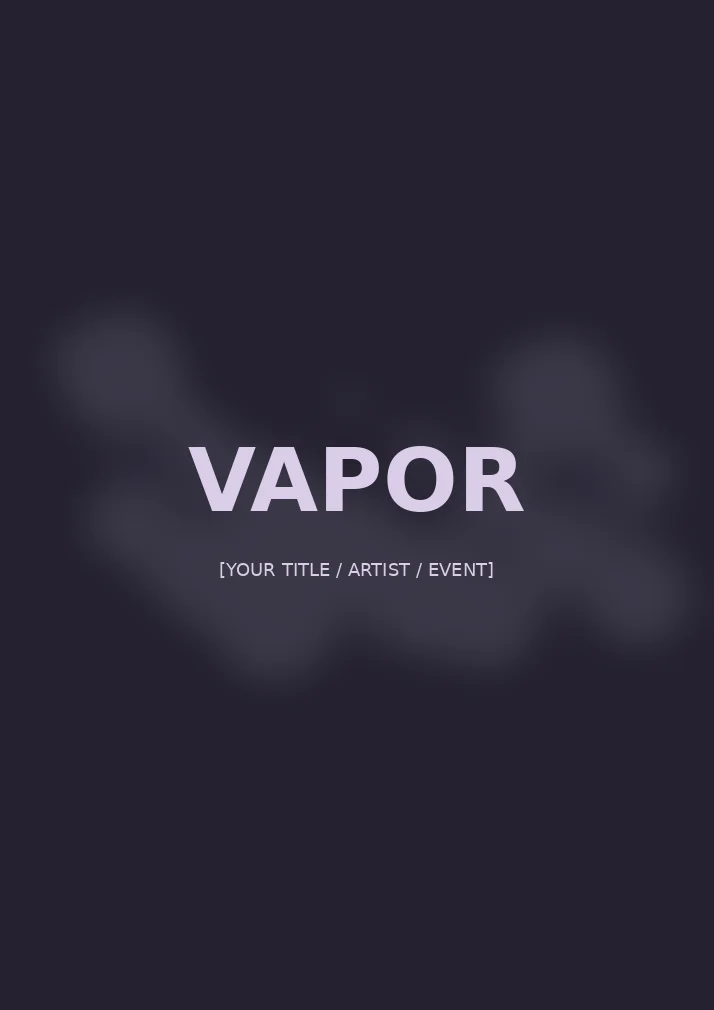 Vapor outline lettering — preview of the downloadable template